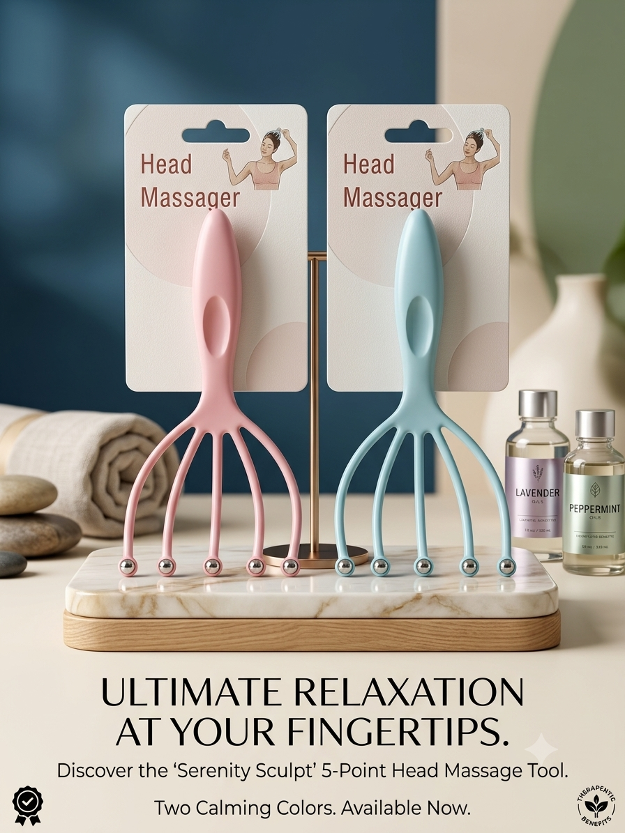 Serenity Sculpt 5-Point Head Massage Tool (Random colors)