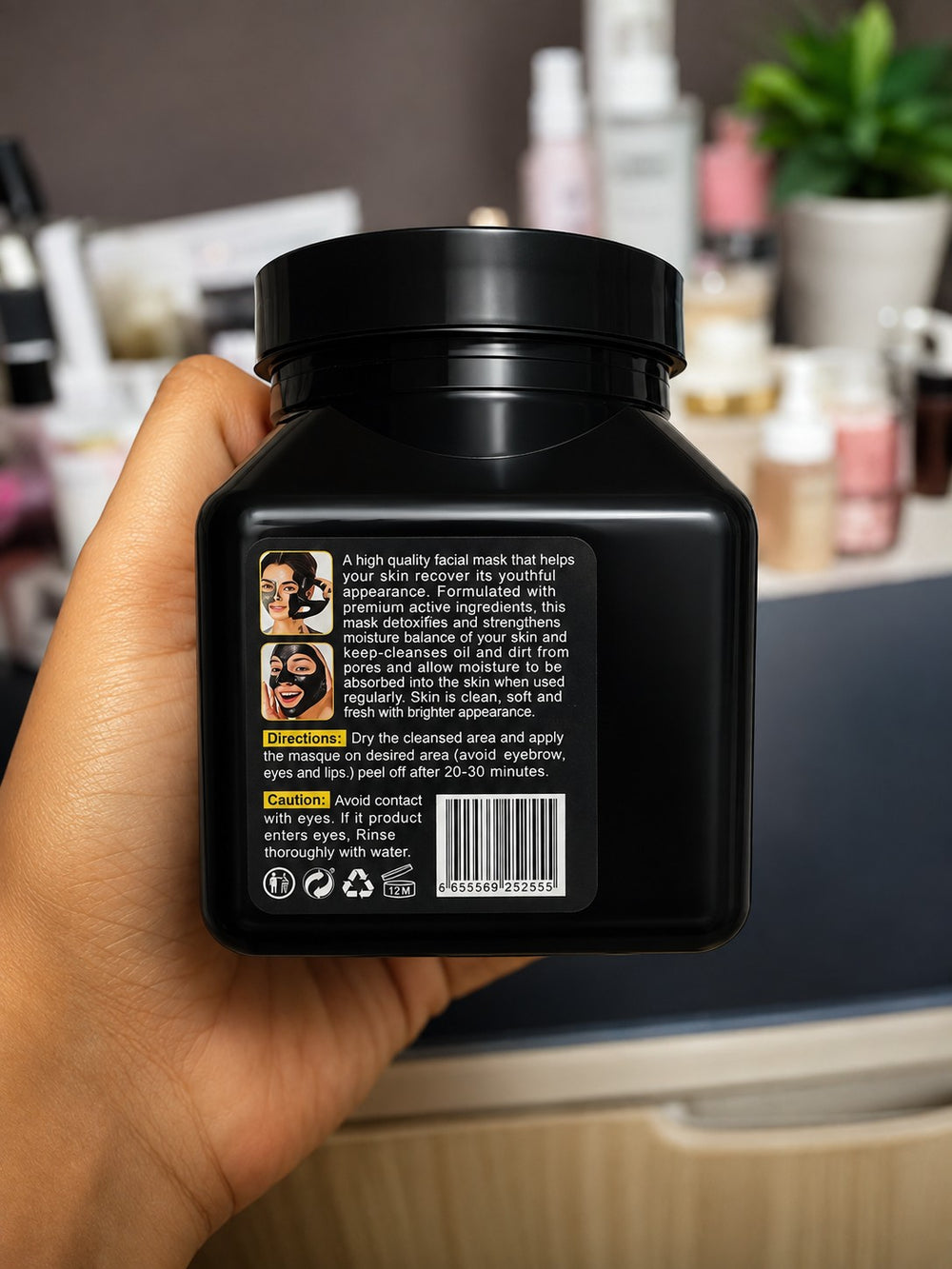 Kashee Charcoal Black Face Mask - Skin Care Product Designed For Facial Cleansing And Daily Grooming Routine - 300ML